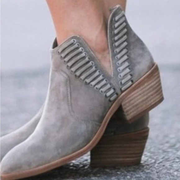 Vince Camuto Shoes - Vince Camuto Pevista Split Shaft Bootie Gray Women’s Size 10